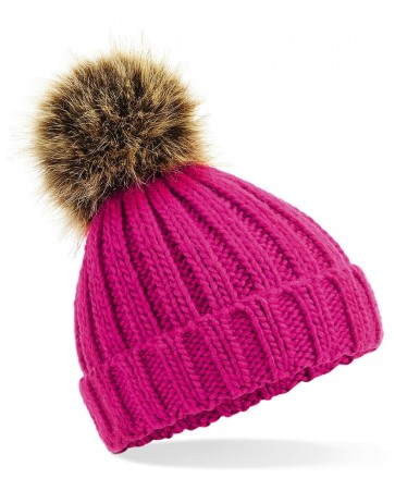 Infant/Junior Fur Pom Pom Chunky Beanie