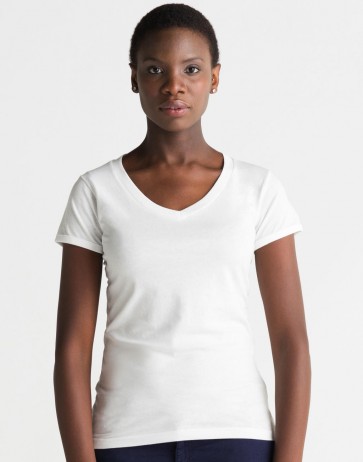Ladies` Lighterweight V-neck Tee
