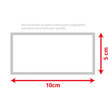Bedruckte Abzeichen (10 x 5 cm Rechteck)