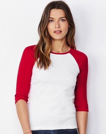 3/4 Sleeve Contrast Raglan T-Shirt