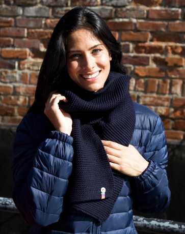 Button Trim Scarf