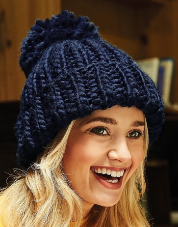 Oversized Hand-Knitted Beanie
