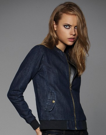Ladies` Denim Bomber Jacket - JWD15