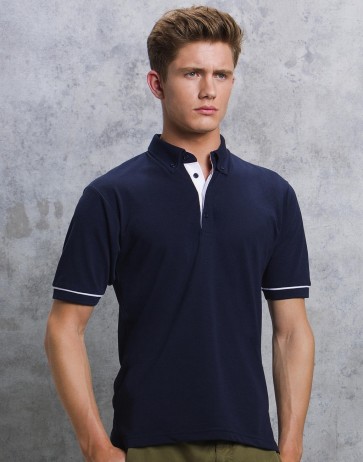Button Down Collar Contrast Polo