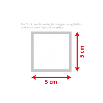 Bedruckte Abzeichen (5 x 5 cm Quadrat)