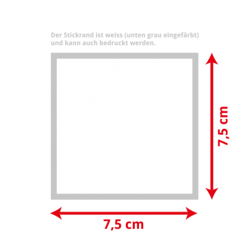 Bedruckte Abzeichen (7,5 x 7,5 cm Quadrat)