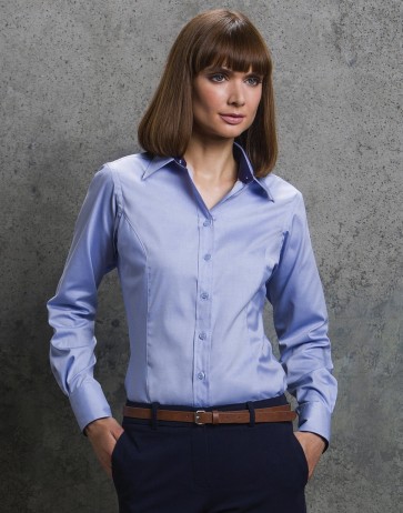 Women`s Contrast Premium Oxford Shirt LS
