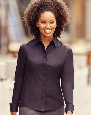 Ladies` LS Ultimate Stretch Shirt