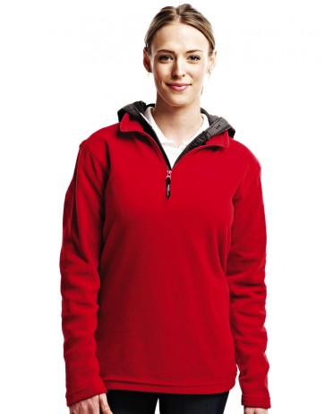 Ladies` Micro Zip Neck Fleece