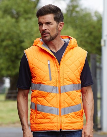Fluo Kensington Hooded Gilet
