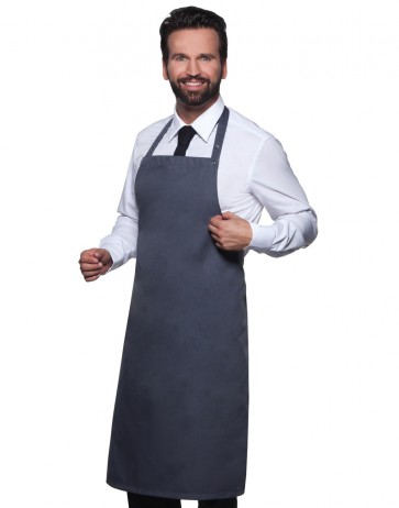 Latzschürze mit Druckknöpfen