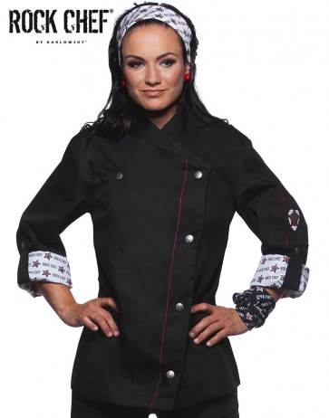 Fashionable Rock Chef`s Ladies` Jacket