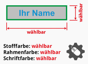Namensschild gestickt