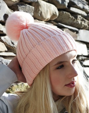 Arosa Fur Pom Pom Beanie