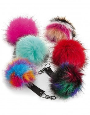 Fur Pop Pom Key Ring