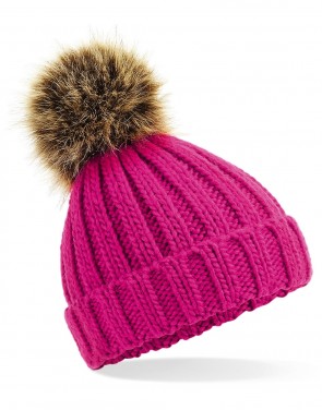 Infant/Junior Fur Pom Pom Chunky Beanie