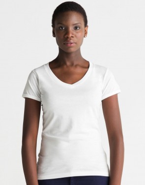 Ladies` Lighterweight V-neck Tee