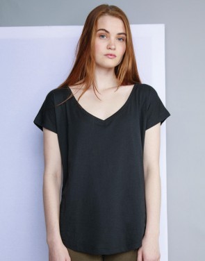 Women`s Loose Fit V Neck T
