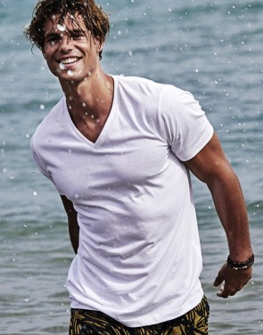 Mens Fashion V-Neck Sof-Tee