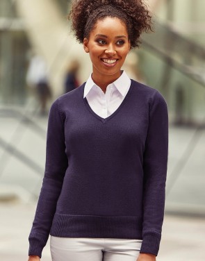 Ladies’ V-Neck Knitted Pullover