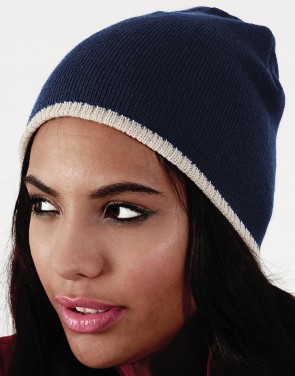 Two-Tone Beanie Knitted Hat
