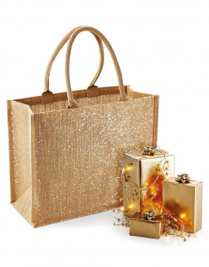 Shimmer Jute Shopper