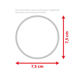 Bedruckte Abzeichen (7,5 x 7,5 cm Kreis)