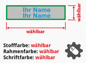 Namensschild gestickt