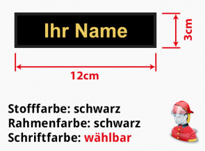 Namensschild gestickt