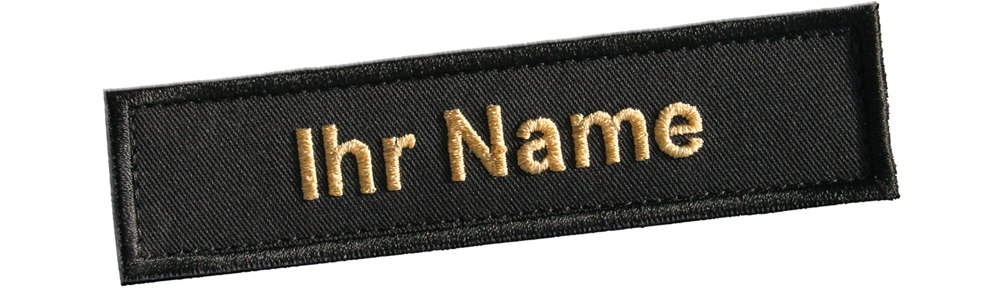 Namensschild gestickt mit Klett